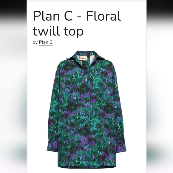 PLAN C Tops - PLAN C FLORAL NWOT SIZE 46